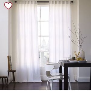 Brand New West Elm Cotton Canvas Tab Back Drapes